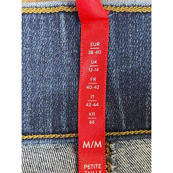 Spanx Jeans Womens Medium Blue Distressed Ankle Skinny Jean Pull On Adult - Picture 8 of 13